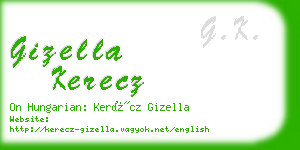 gizella kerecz business card